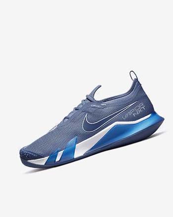 Nike Court React Vapor NXT Blancos Azul Marino | MX 2844